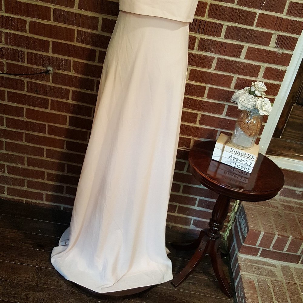 Jill Stuart BHLDN Iva Crepe Open Back Gown Dress 6 - Picture 5 of 16